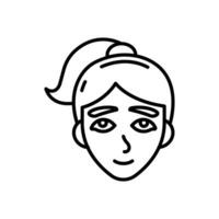 Women Face icon in vector. Illustration vector