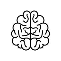 Brain Upper view icon in vector. Illustration vector