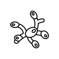 linfa nodos icono en vector. ilustración vector