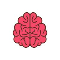 Brain Upper view icon in vector. Illustration vector