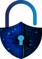 moderno tecnologia cíber segurança ícone recortar png