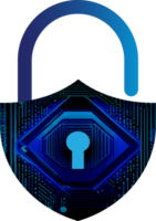 moderno tecnologia cíber segurança ícone recortar png