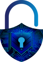 moderno tecnologia cíber segurança ícone recortar png