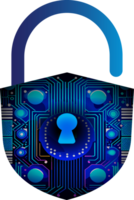 moderno tecnologia cíber segurança ícone recortar png