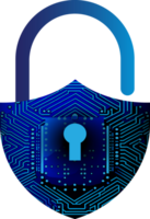 moderno tecnologia cíber segurança ícone recortar png