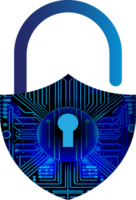 moderno tecnologia cíber segurança ícone recortar png