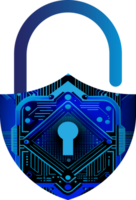 moderno tecnologia cíber segurança ícone recortar png