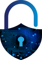 moderno tecnologia cíber segurança ícone recortar png