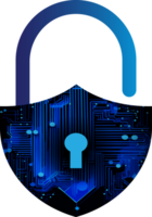 moderno tecnologia cíber segurança ícone recortar png