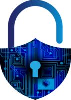 moderno tecnologia cíber segurança ícone recortar png