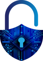 moderno tecnologia cíber segurança ícone recortar png