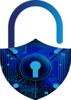 moderno tecnologia cíber segurança ícone recortar png