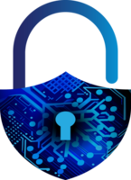 moderno tecnologia cíber segurança ícone recortar png