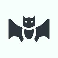 Bat glyph icon. Halloween and holiday, flying animal. Isolated vector illustration.