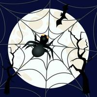 Halloween Spooky Night Scene Vector Image