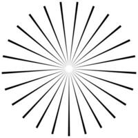 Sunburst starburst Rays, radial beams circle design element. Vector illustration