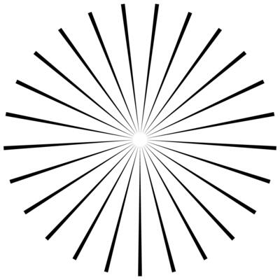 Sunburst starburst Rays, radial beams circle design element. Vector illustration