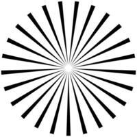 Sunburst starburst Rays, radial beams circle design element. Vector illustration