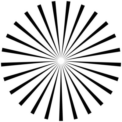 Sunburst starburst Rays, radial beams circle design element. Vector illustration