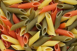 a close up of a pile of pasta photo