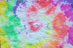 a tie dye fabric with a rainbow design photo