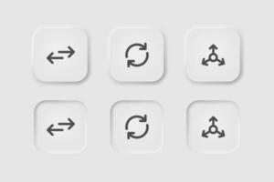 Statistic icon in neumorphism style. Icons for business, white user interface. UI, UX. Chart symbol. Stats, business, graphics, increase, economic, stock. Neumorphic style. Vector illustration.