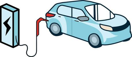 Electronic car charging station graphic icon symbol vector image