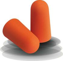 Earplugs vector bullet shaped disposable foam noise reduction earplugs vector image