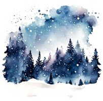 transparente aguarela inverno respingo ai generativo png