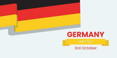 Germany Unity Day. Happy Unity Day Germany 3rd October. Unity Day Greeting Card, Banner or Poster Template. vector