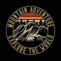 mountain Adventure Expolore the World          Designs vector
