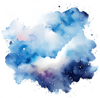 transparent vattenfärg vinter- stänk ai generativ png