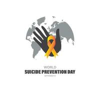 mundo suicidio prevención día septiembre 10 antecedentes vector ilustración