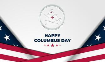 Happy Columbus Day with we will be closed text background vector illustration