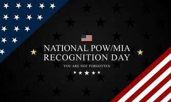 National POW MIA Recognition Day September 15 Background Vector Illustration