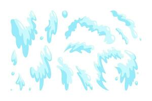 Water whirpool storm. Swirling water vortex in cartoon style. Vector illustration