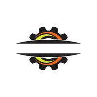 Gear logo vector illustration abstract design