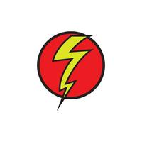 Flash thunderbolt Template vector icon illustration