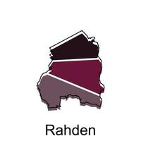 Map of Rahden modern with outline style vector design, World Map International vector template