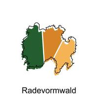 Map of Radevormwald modern with outline style vector design, World Map International vector template