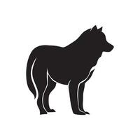 Wolf graphic icon. Wolf sits and howls sign isolated on white background. Vector illustration. Illustration of, Black Wolf, Howling
