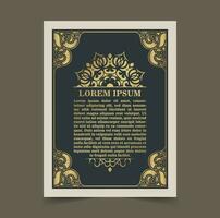 Luxury calligraphy ornament frame line design vector