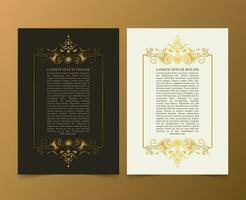 Luxury calligraphy ornament frame line design vector