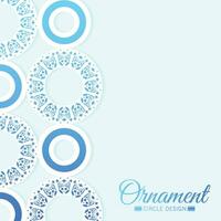 blue circle border pattern background vector