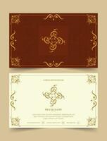 ornament pattern business card design vector