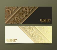 elegant gold pattern card design vector