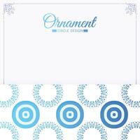 blue circle border pattern background vector