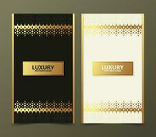 elegant gold pattern card design vector