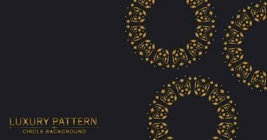 Luxury gold border pattern background vector