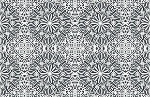 Flat mandala seamless pattern template vector